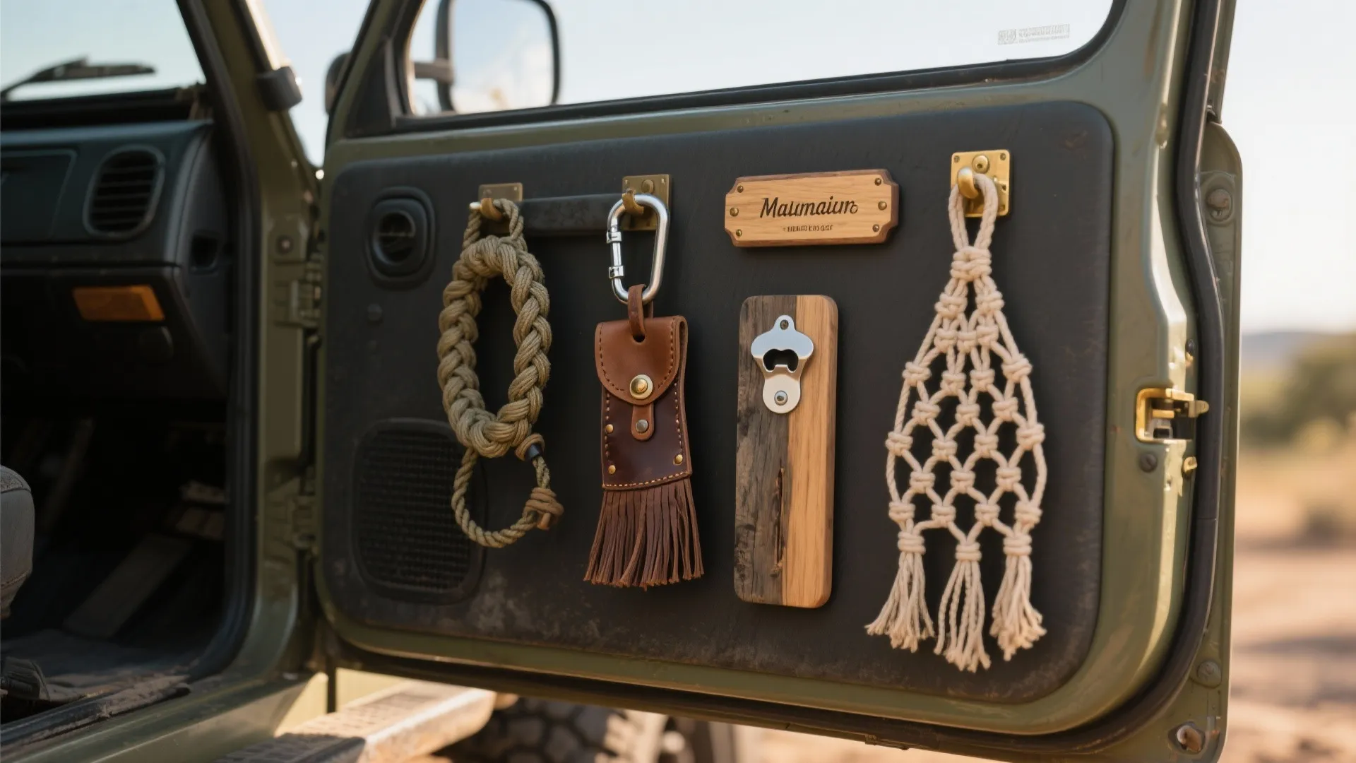 DIY Jeep Door Hangers: 5 Easy Ideas: Fun, practical and small-budget DIY Jeep door hanger ideas I actually built