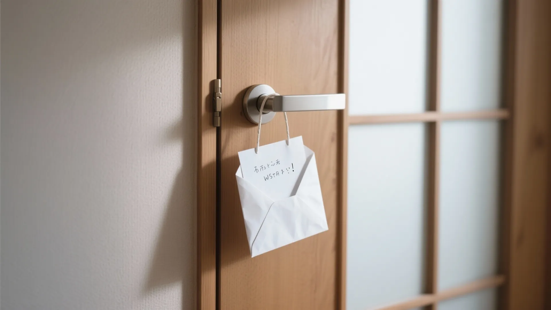 Tips 4: 言い方の型——30秒で完了する定型文と不在時の封筒（東京小戸型の生活感）