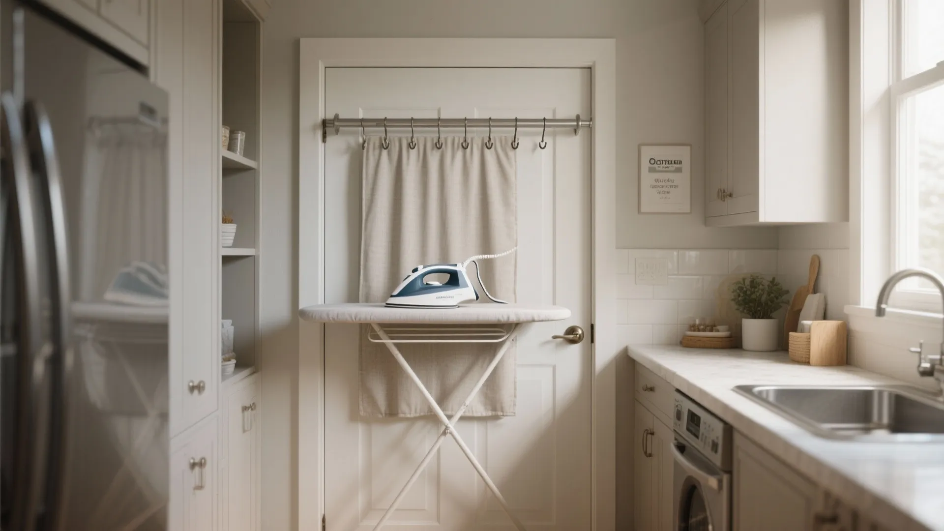 3. Over-the-door or behind-door ironing station