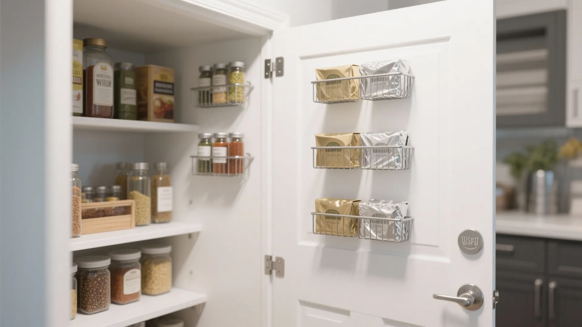 3. Door-Mounted Storage