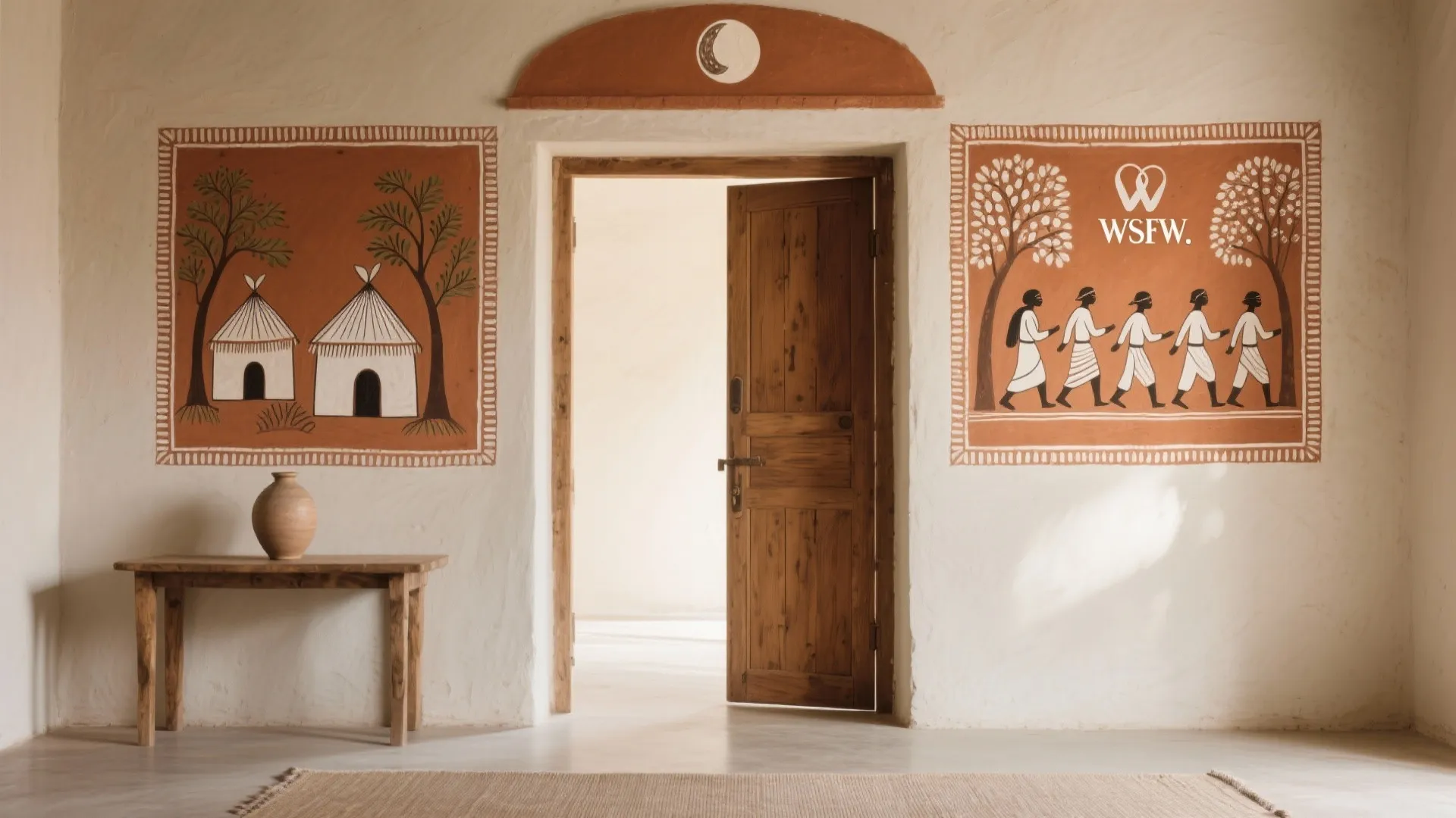 Door and Niche Surrounds with Warli Panels