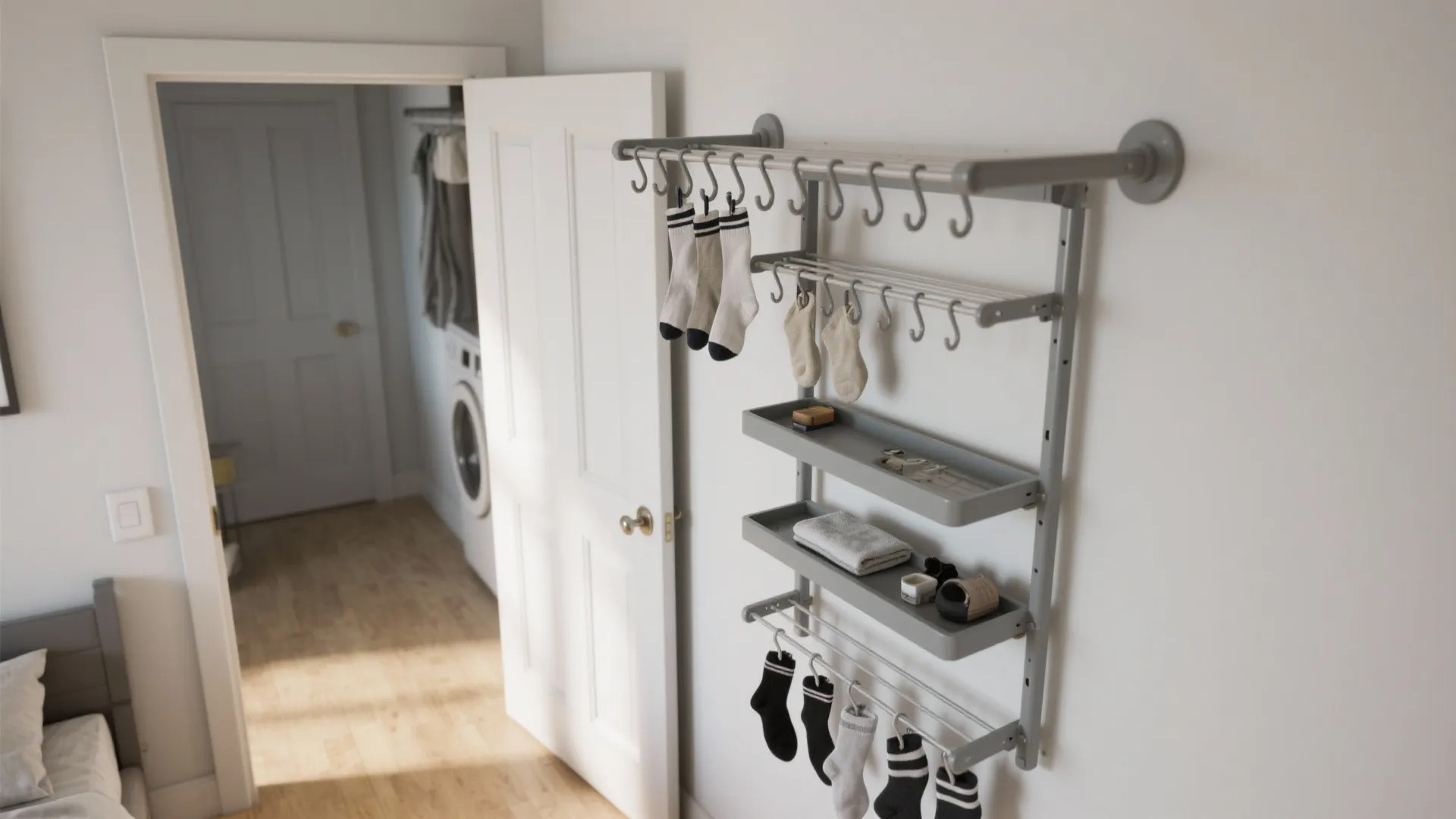 3. Over-the-Door Multi-Tier Rack