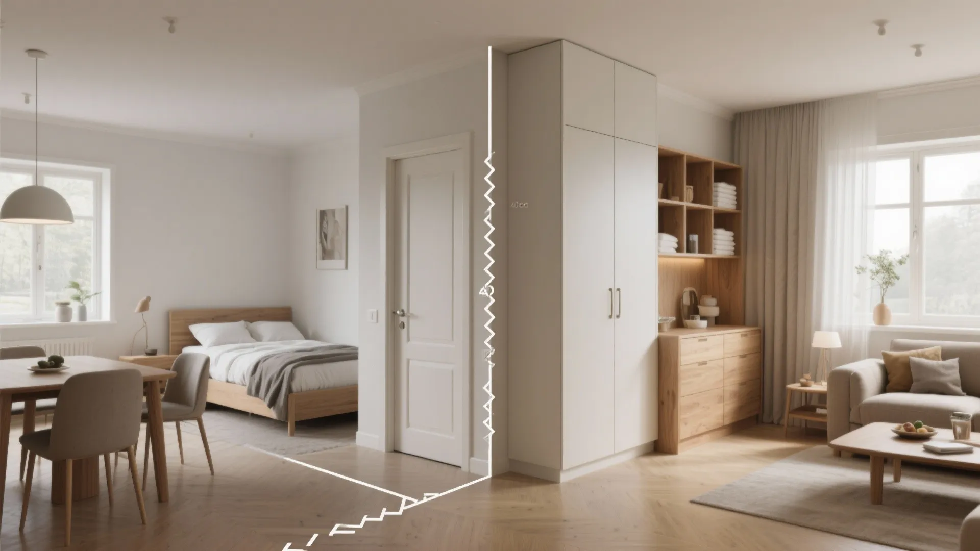 Smart circulation: align doors, free corners, shorten paths