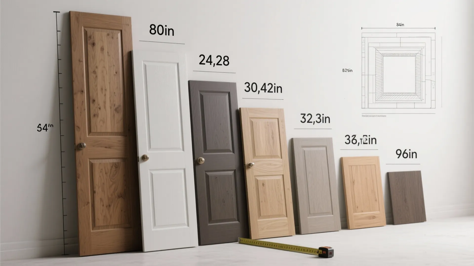 1. Know the common standard bedroom door sizes