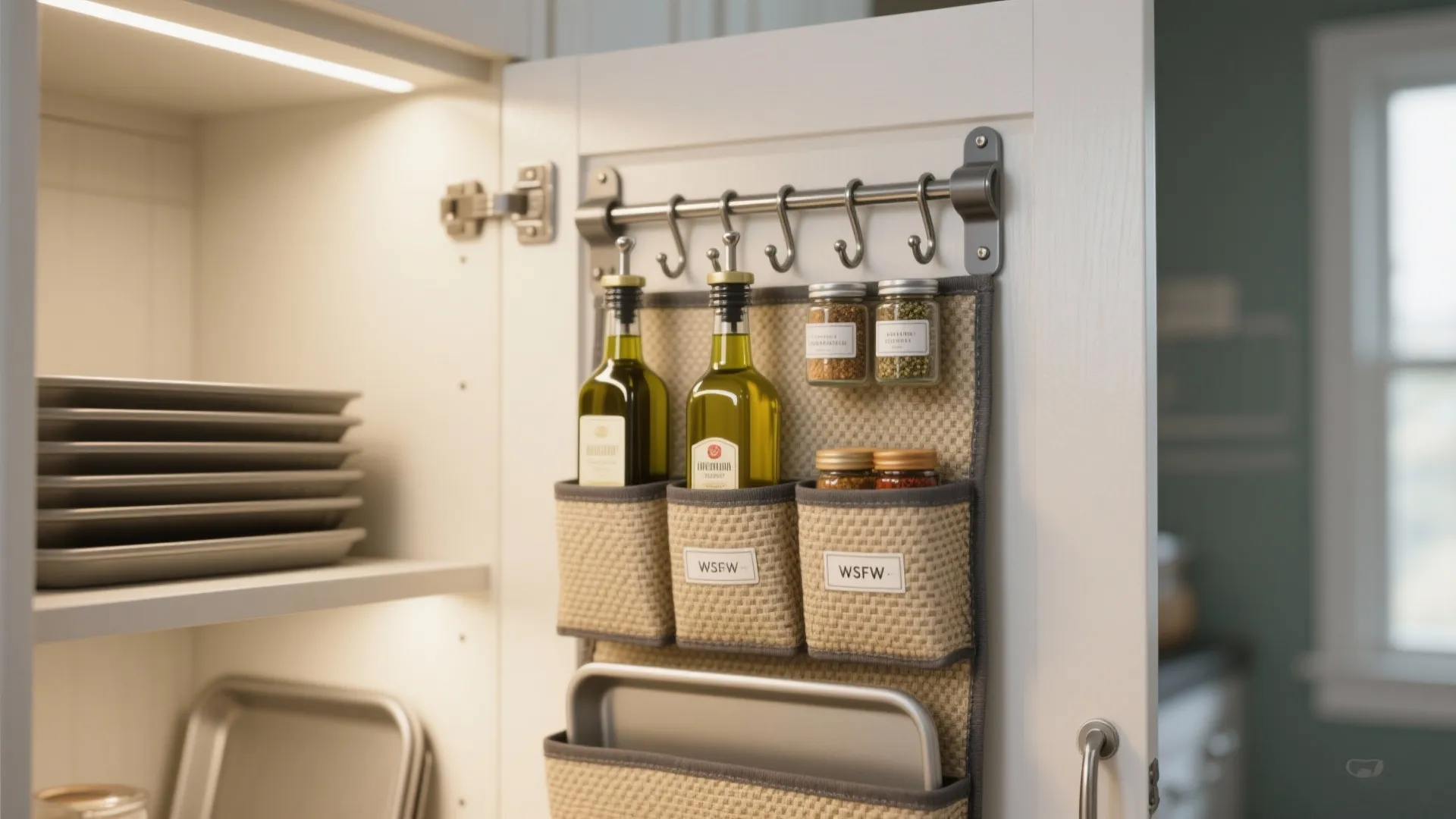 3. Use the door — vertical, modular storage