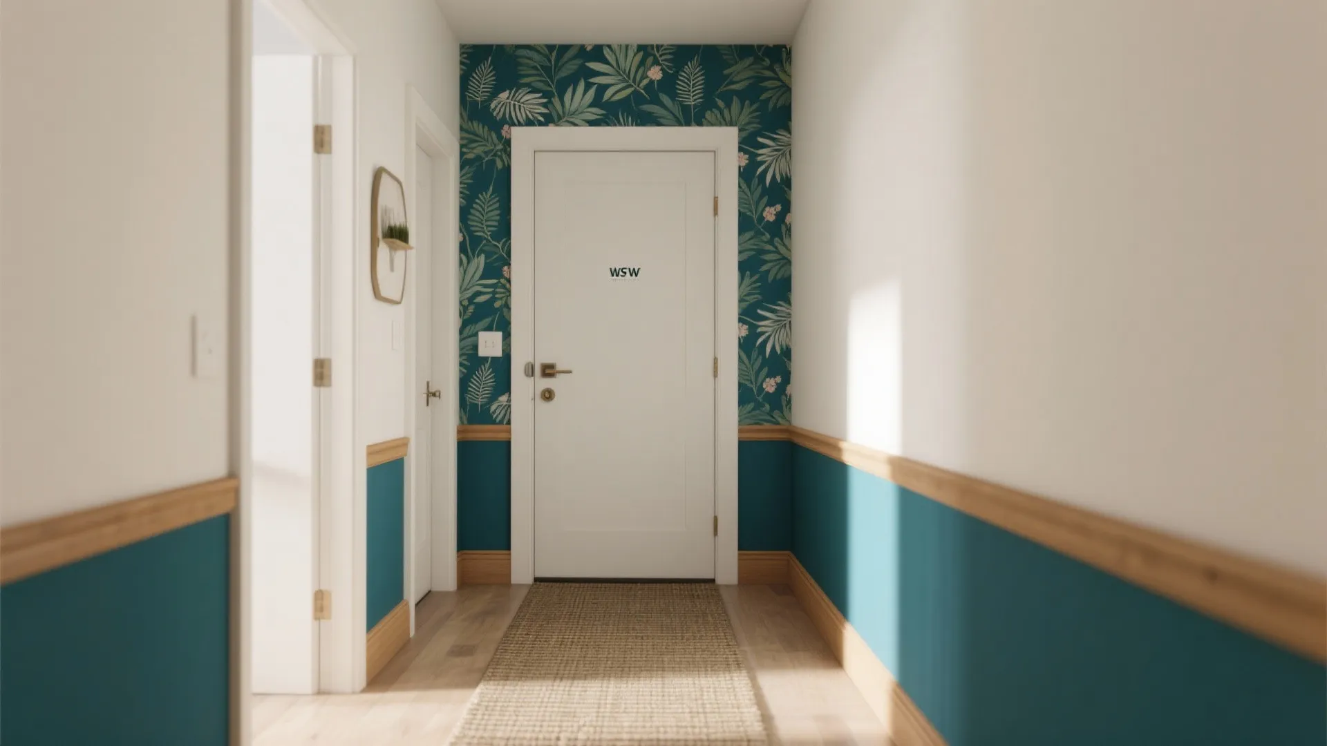 Color-Dipped Door Frame Border for Visual Zoning