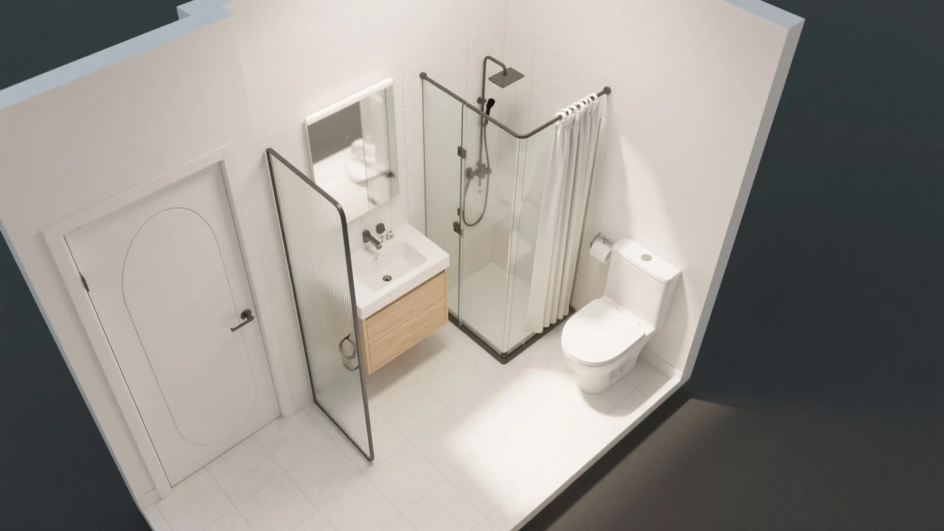 3) Rethink doors and shower boundaries