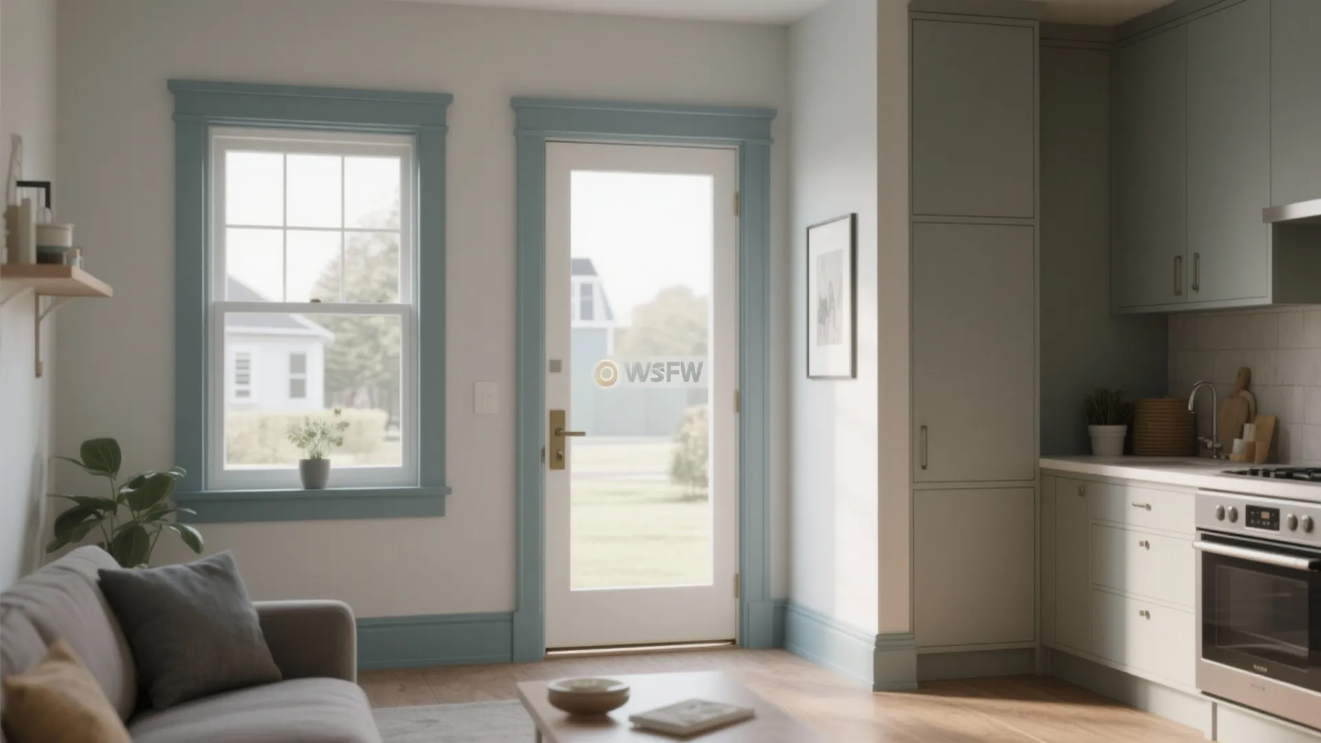 3. Reserve monochrome trim for doors and windows to highlight architecture