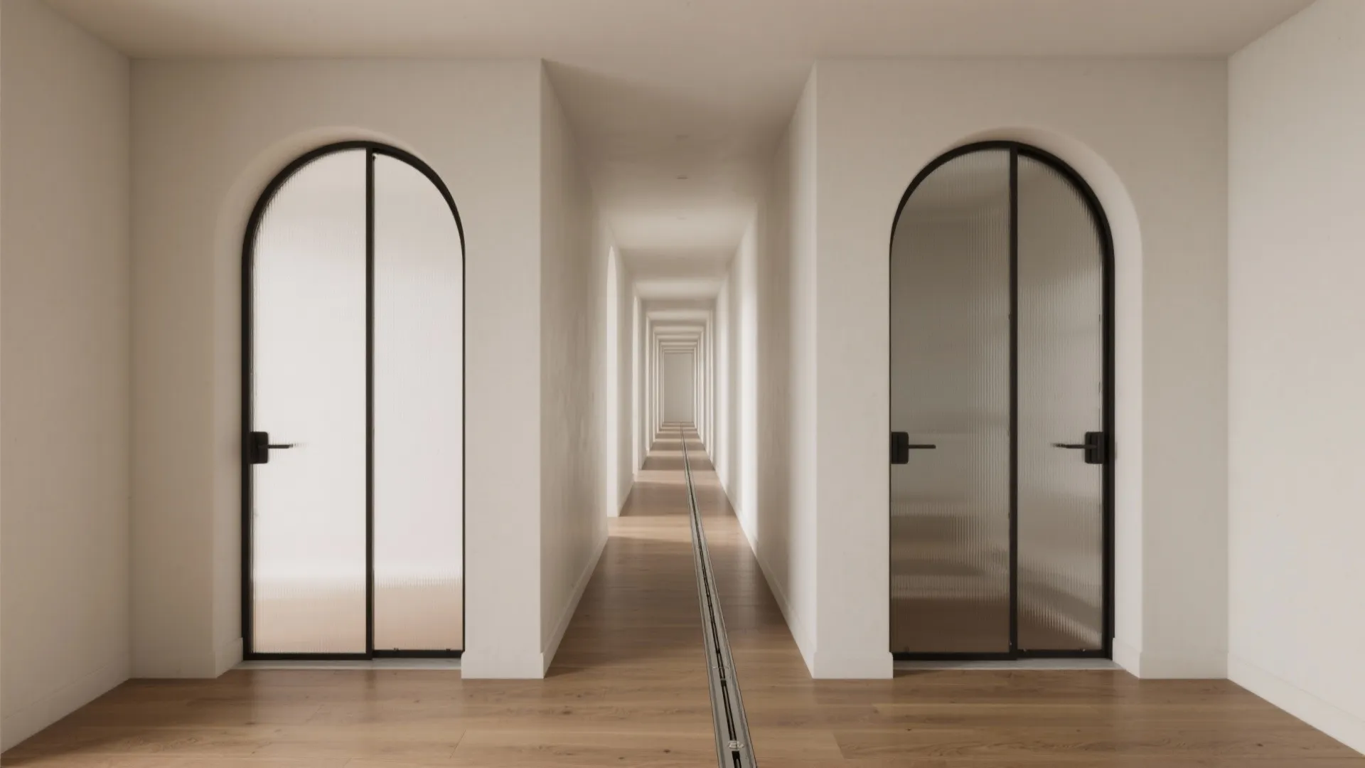 Double Arch with Sliding Glass Pocket Doors