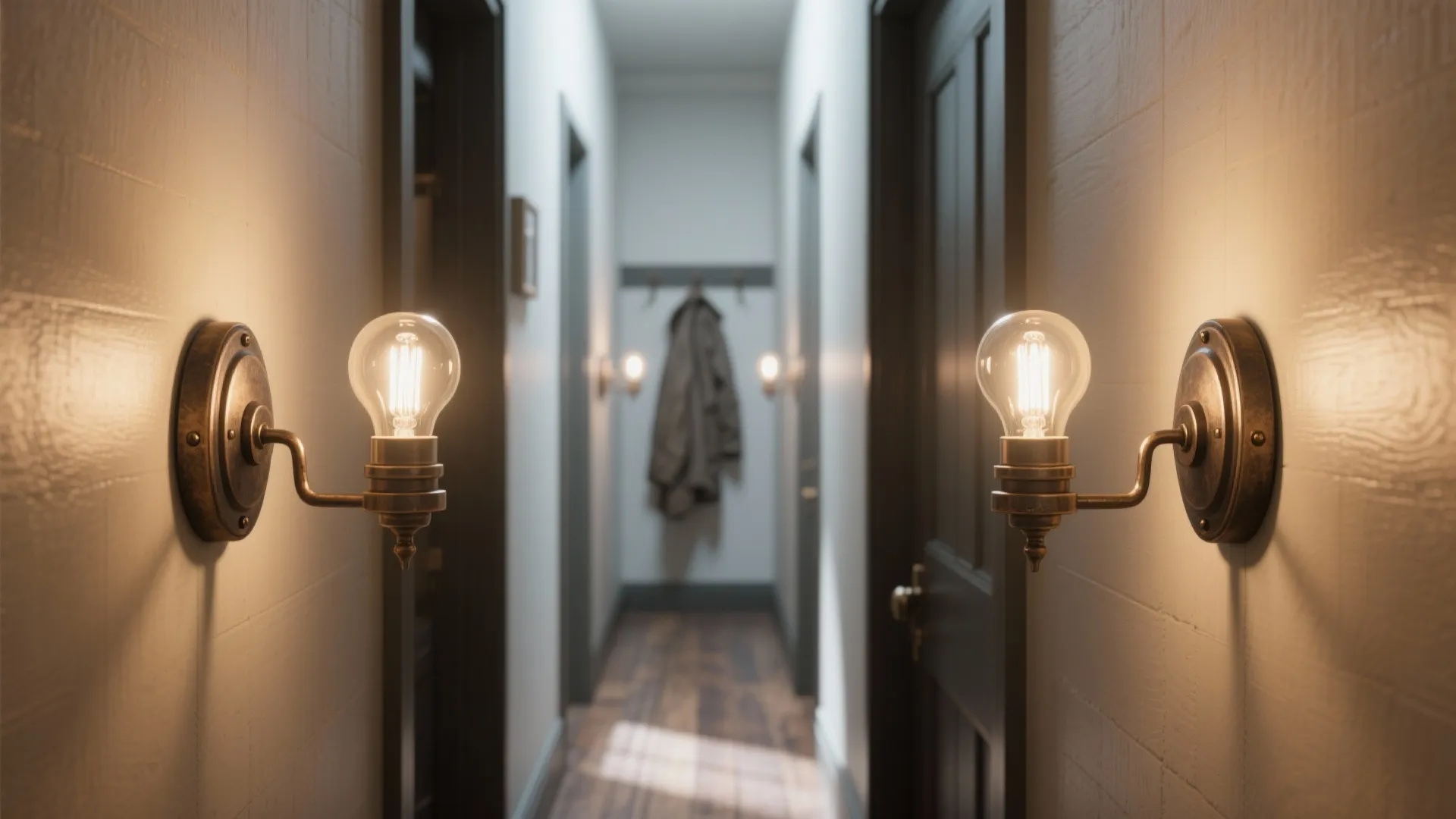 1. Compact Double-Arm Sconces for Narrow Hallways
