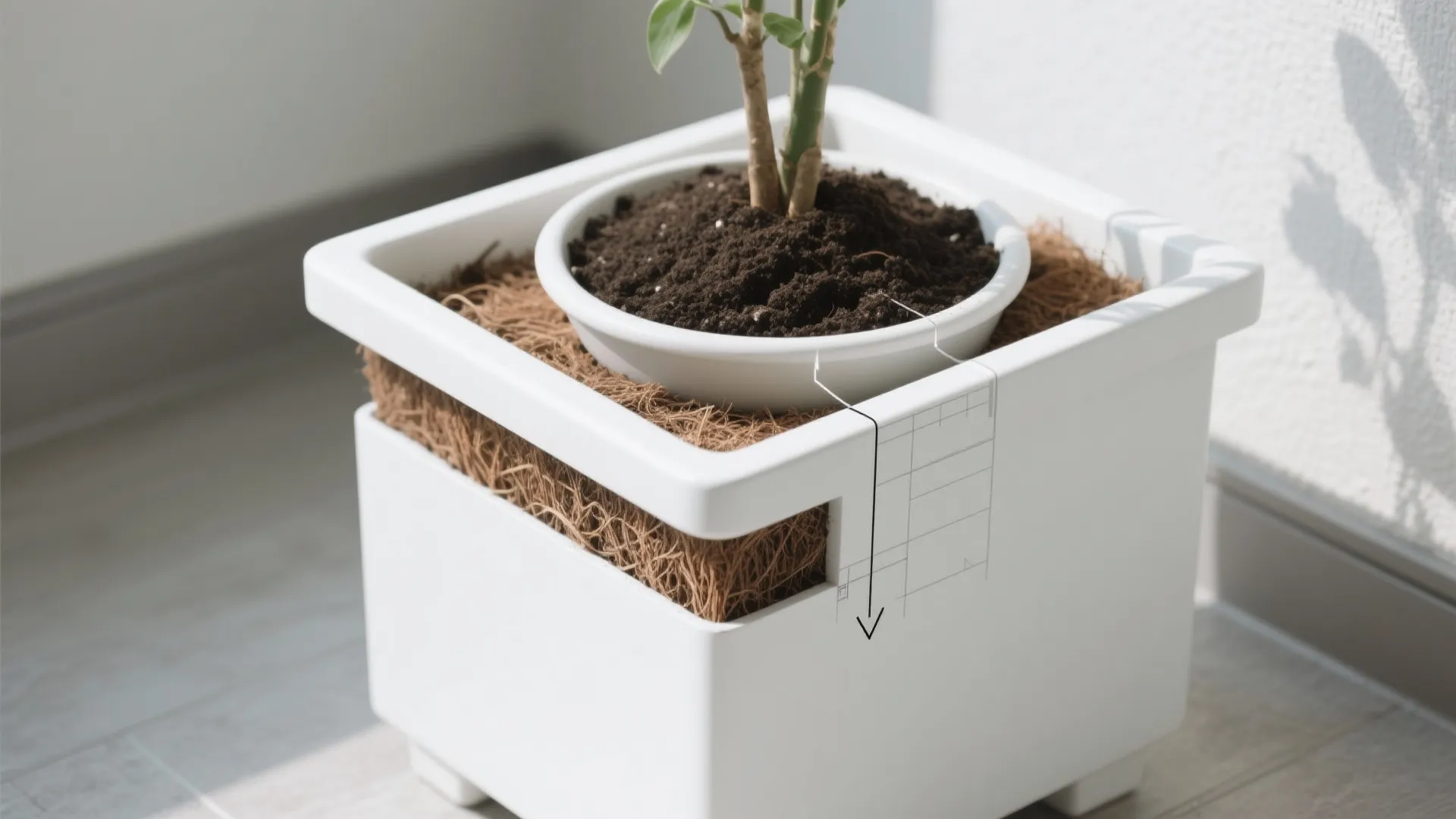 水と餌を断つ“二重バリア”：土・受け皿・排水の三位一体