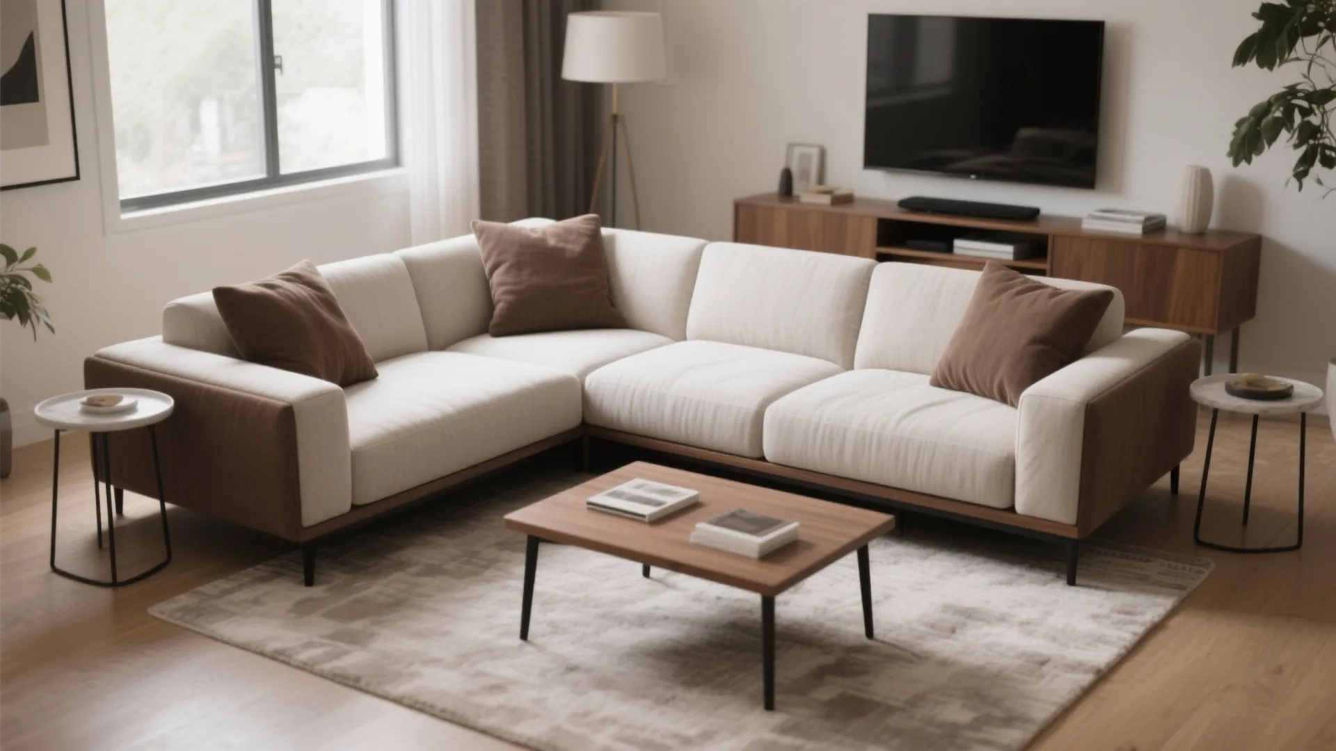 3. Double-chaise or U-shape for luxe lounging in tight rooms