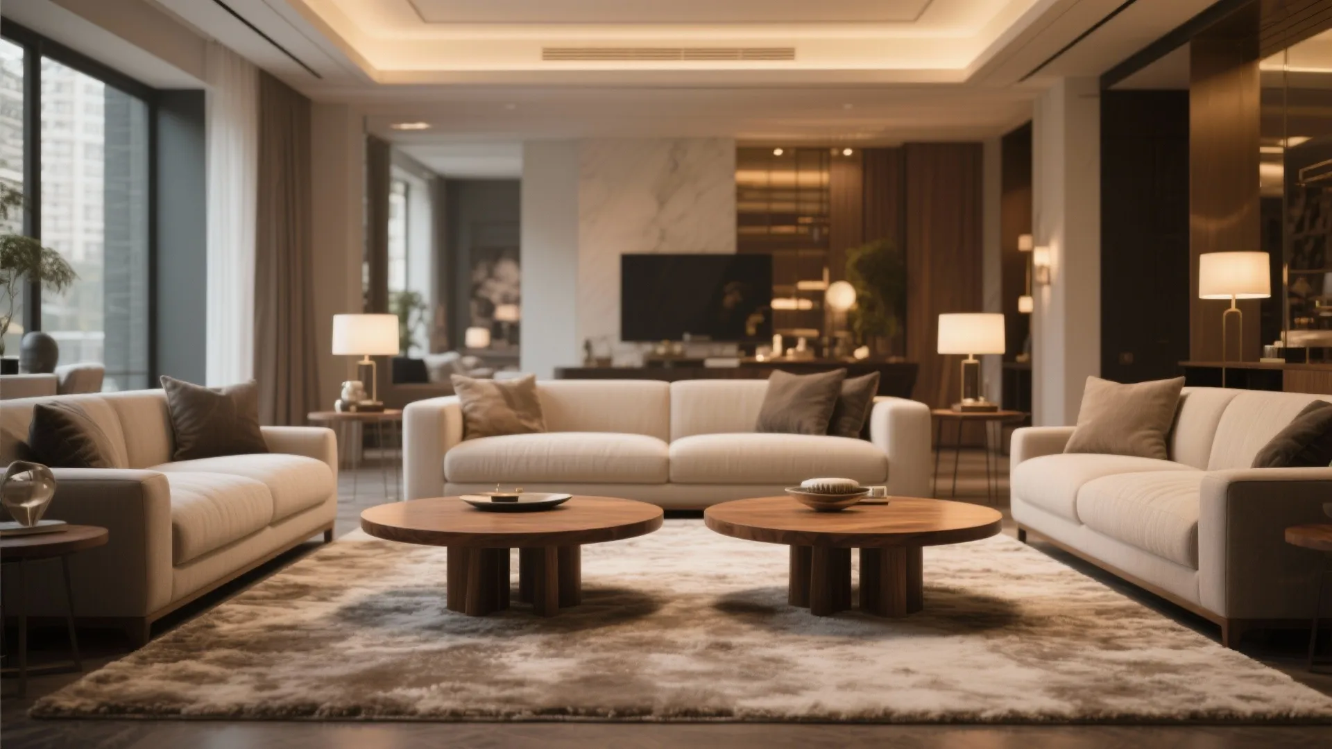 6. Double Coffee Table Setup