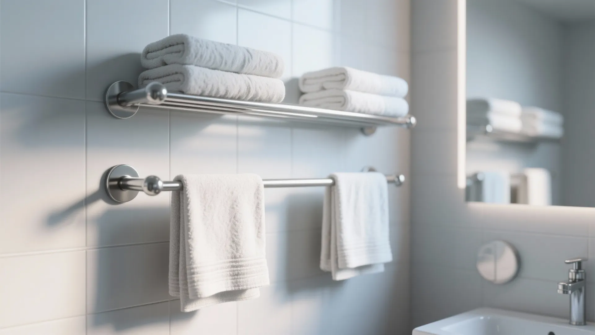 10. Double-Deck Towel Bars