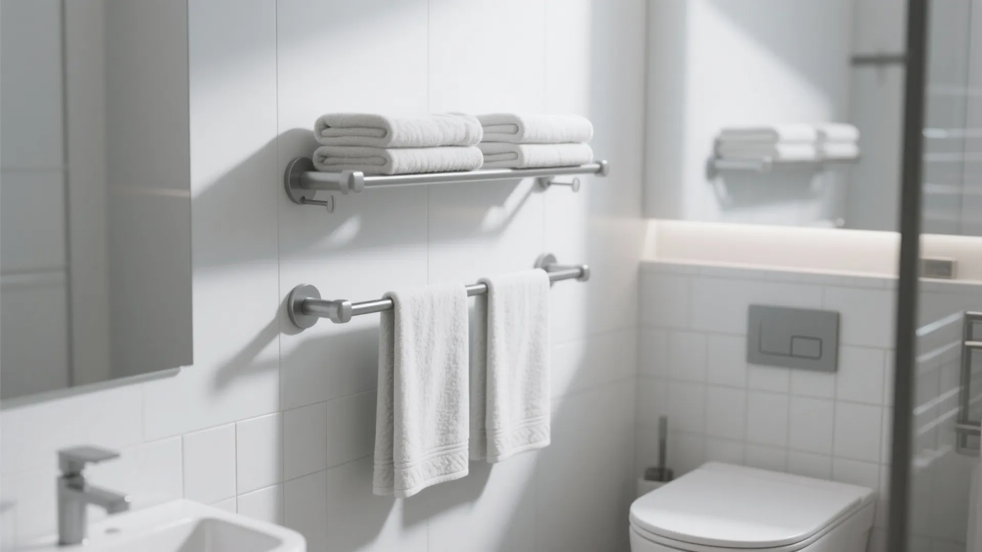 8. Double-Decker Towel Rails
