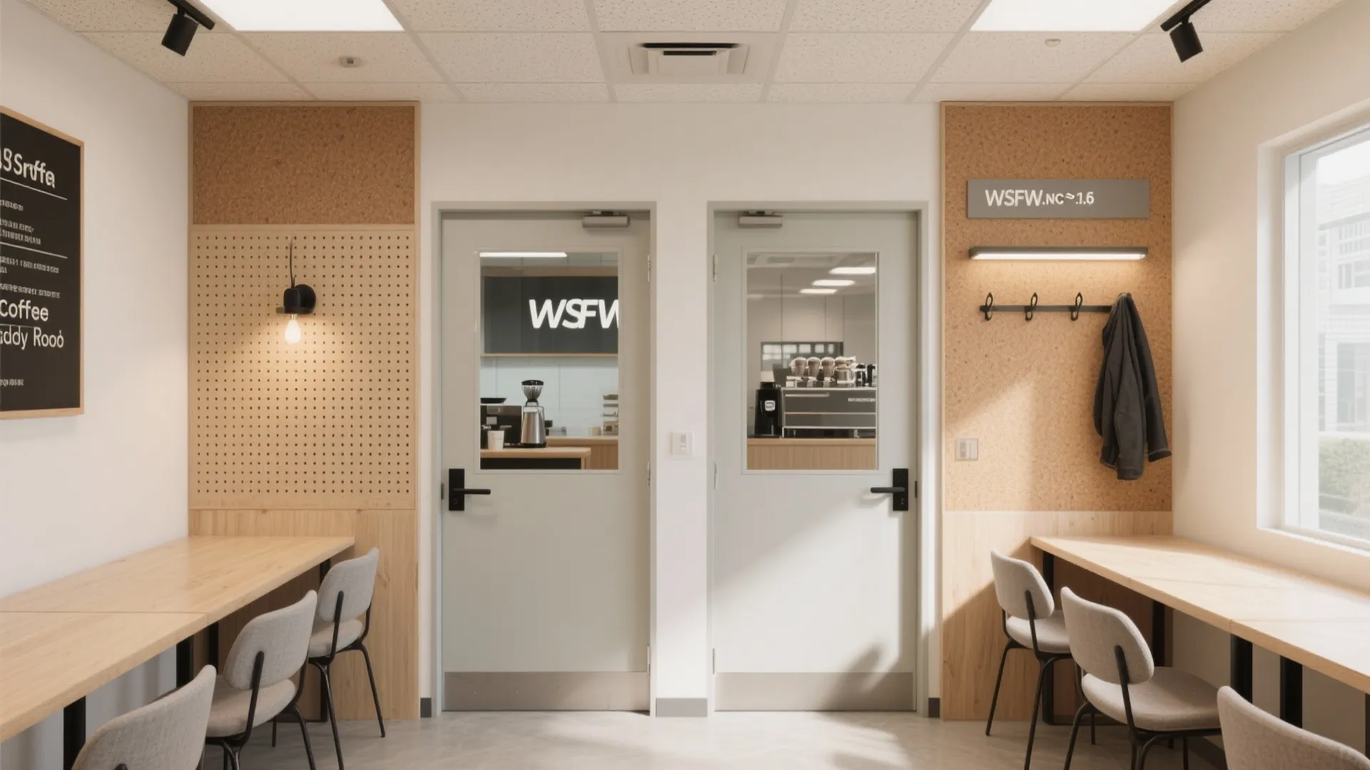 Acoustic zoning with double-door entries