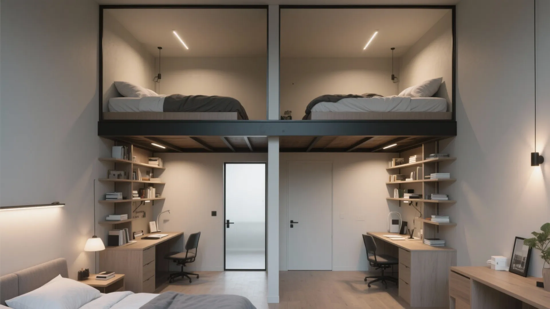 3. Double-duty Bed + Study Nook