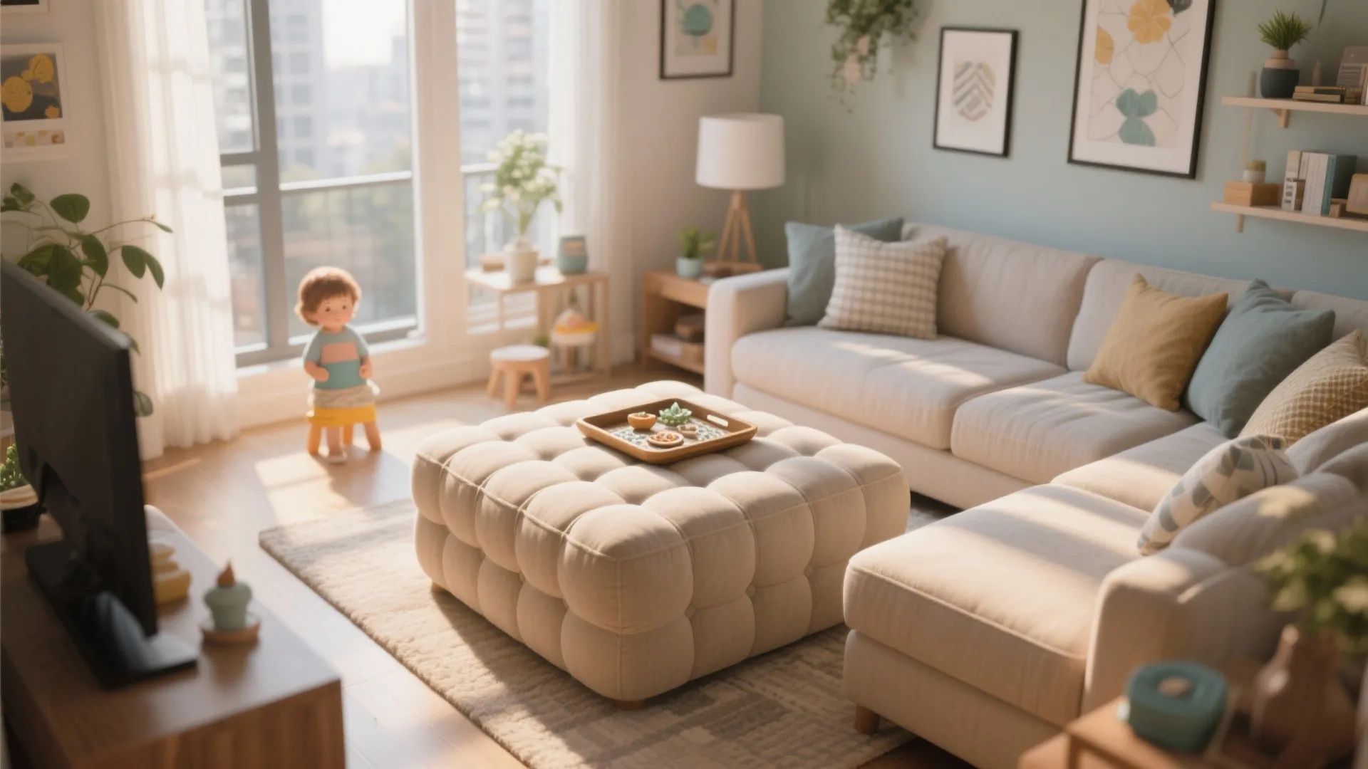 8. Double-duty Ottomans