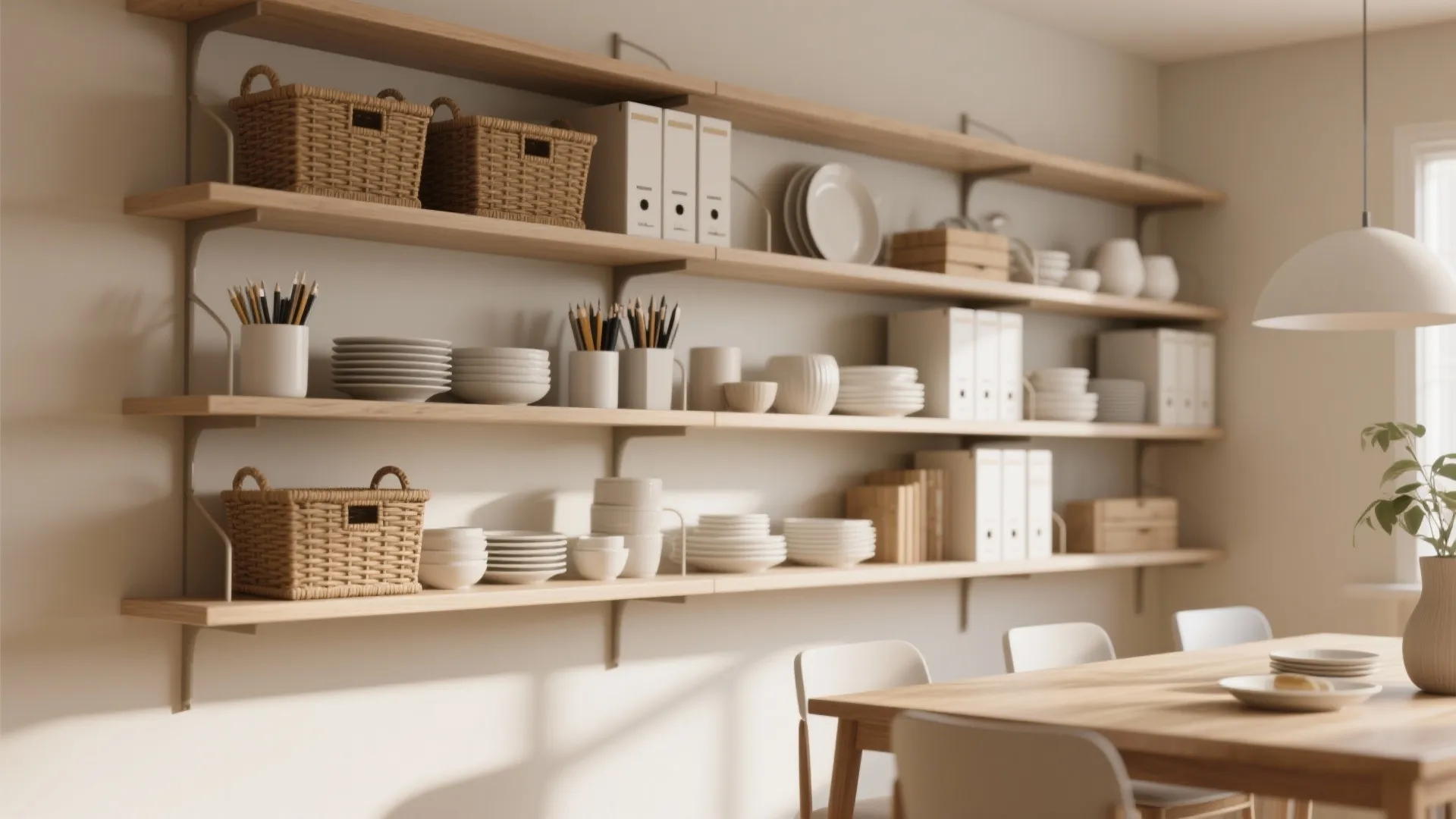 5. Double-duty Shelving Wall