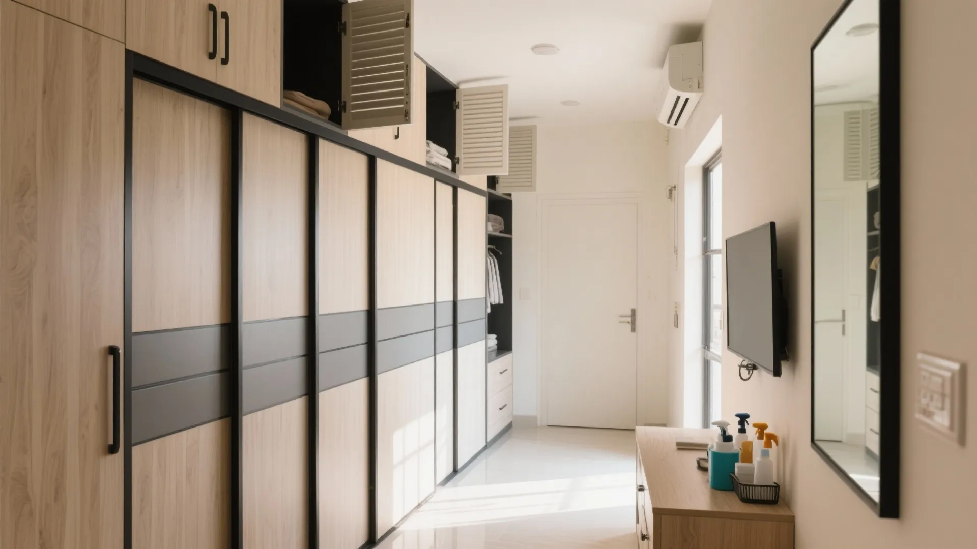 3) Make storage do double-duty: wardrobes, lofts, and utility zones