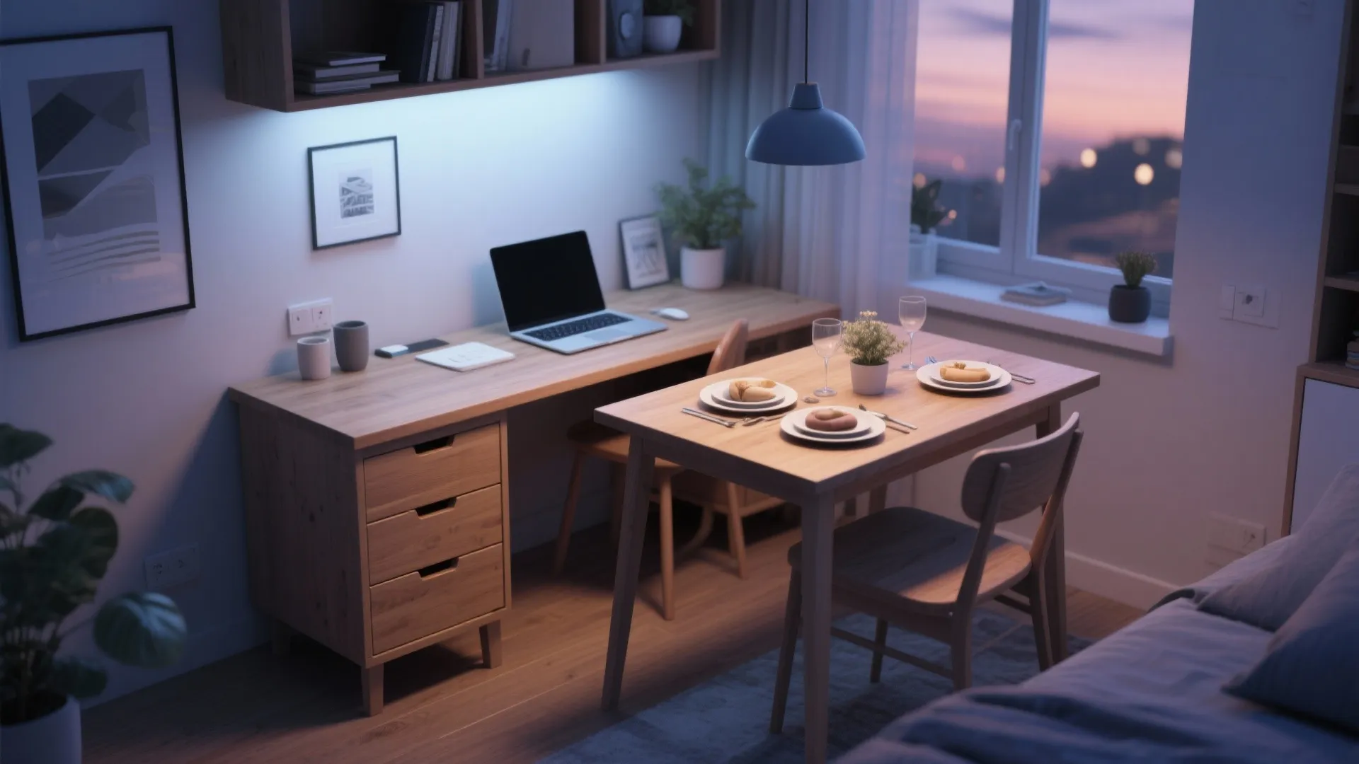 9. Double-Duty Desk and Dining