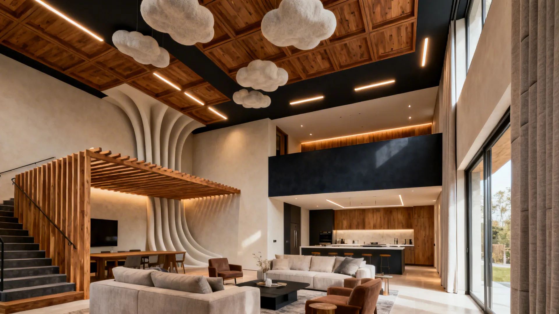 5 smart ceiling ideas for double-height living rooms