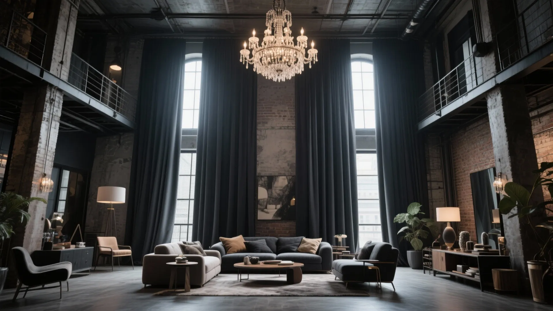 10. Double-Height Dramatic Drapes