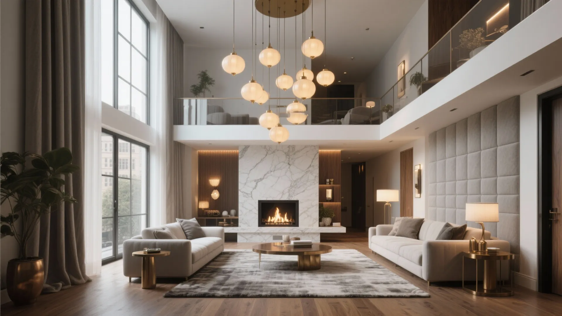 Double-Height Living Room Drama