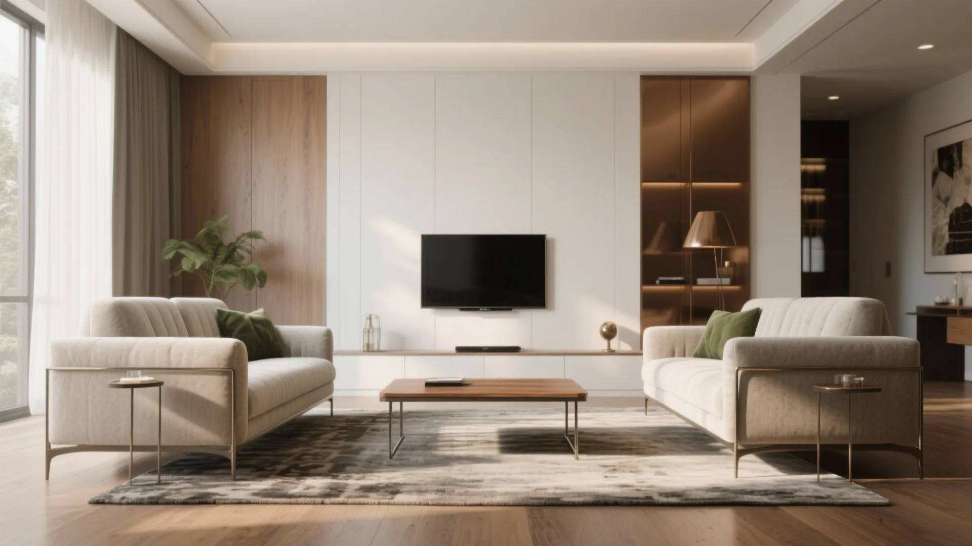 4) Double loveseats face-to-face: conversation first