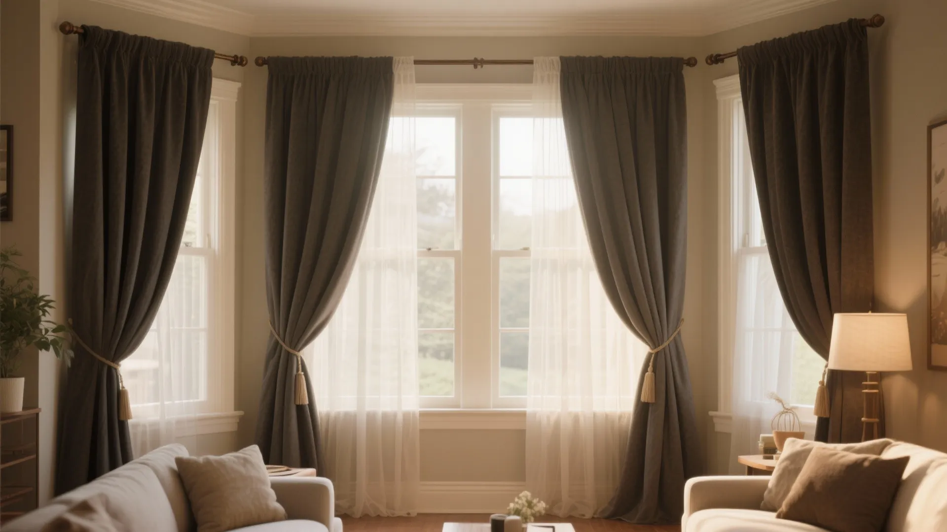 6. Double Rod with Voiles and Heavy Drapes