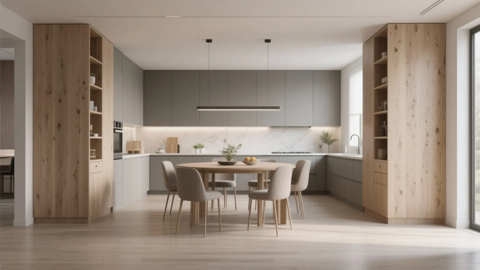 Double-sided cabinetry