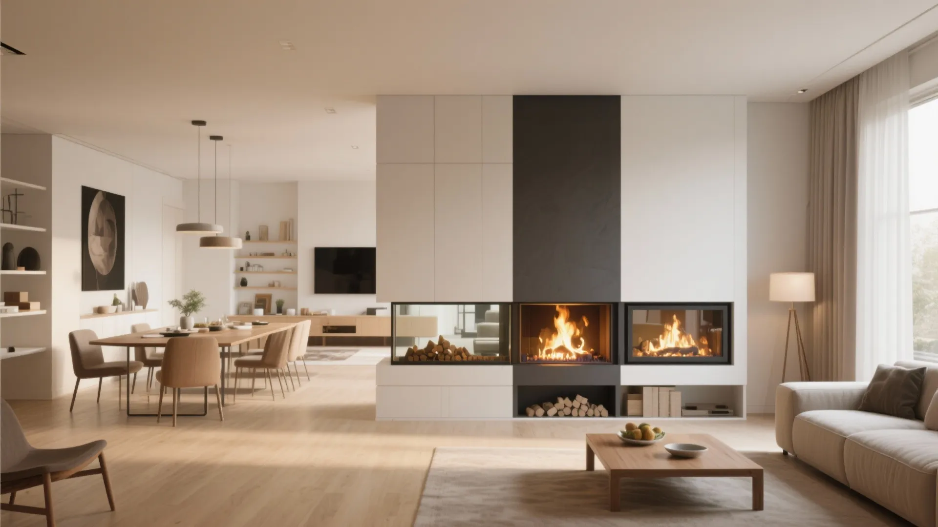 4. Double-Sided Fireplace