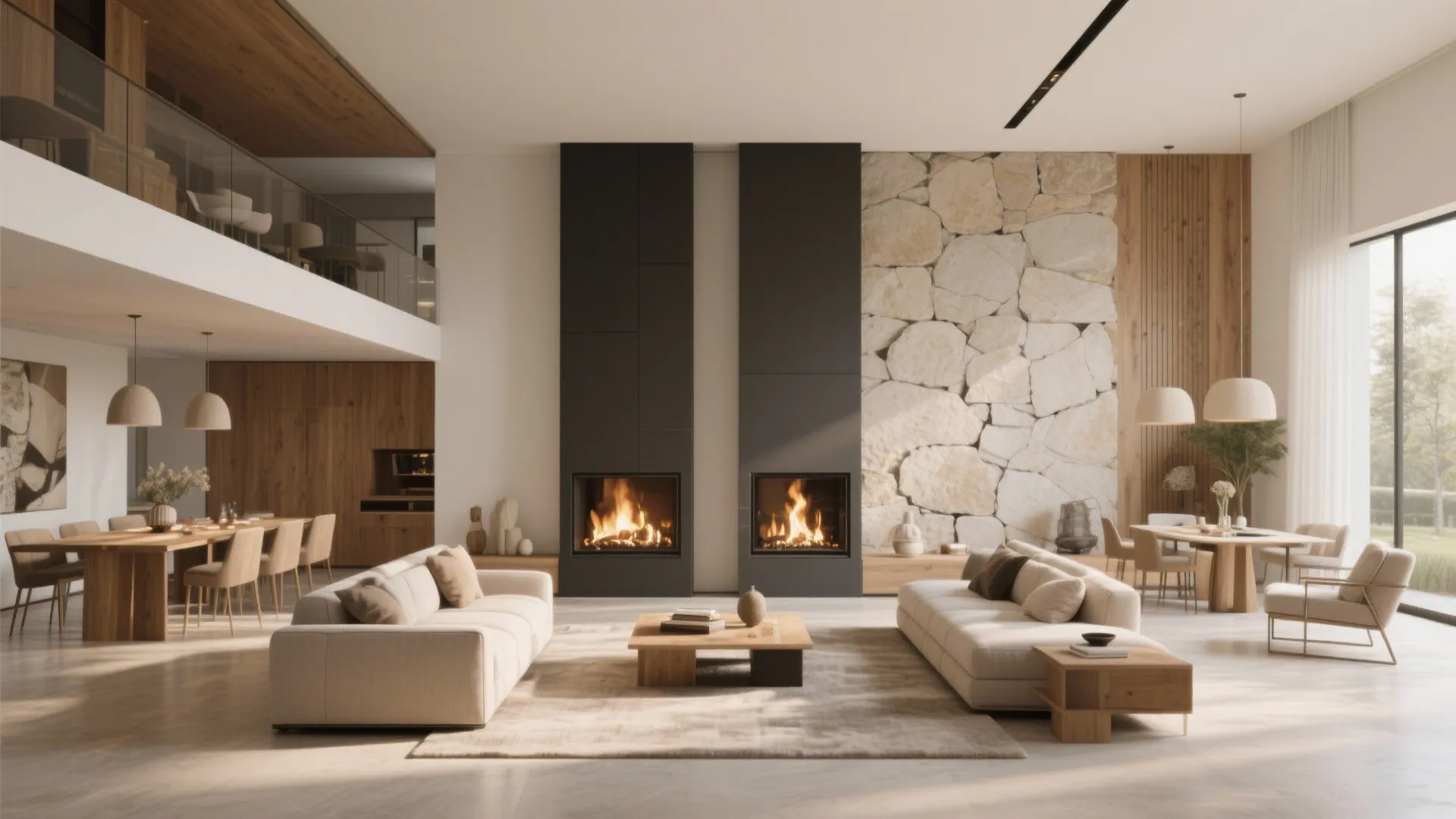 6. Double-Sided Fireplace