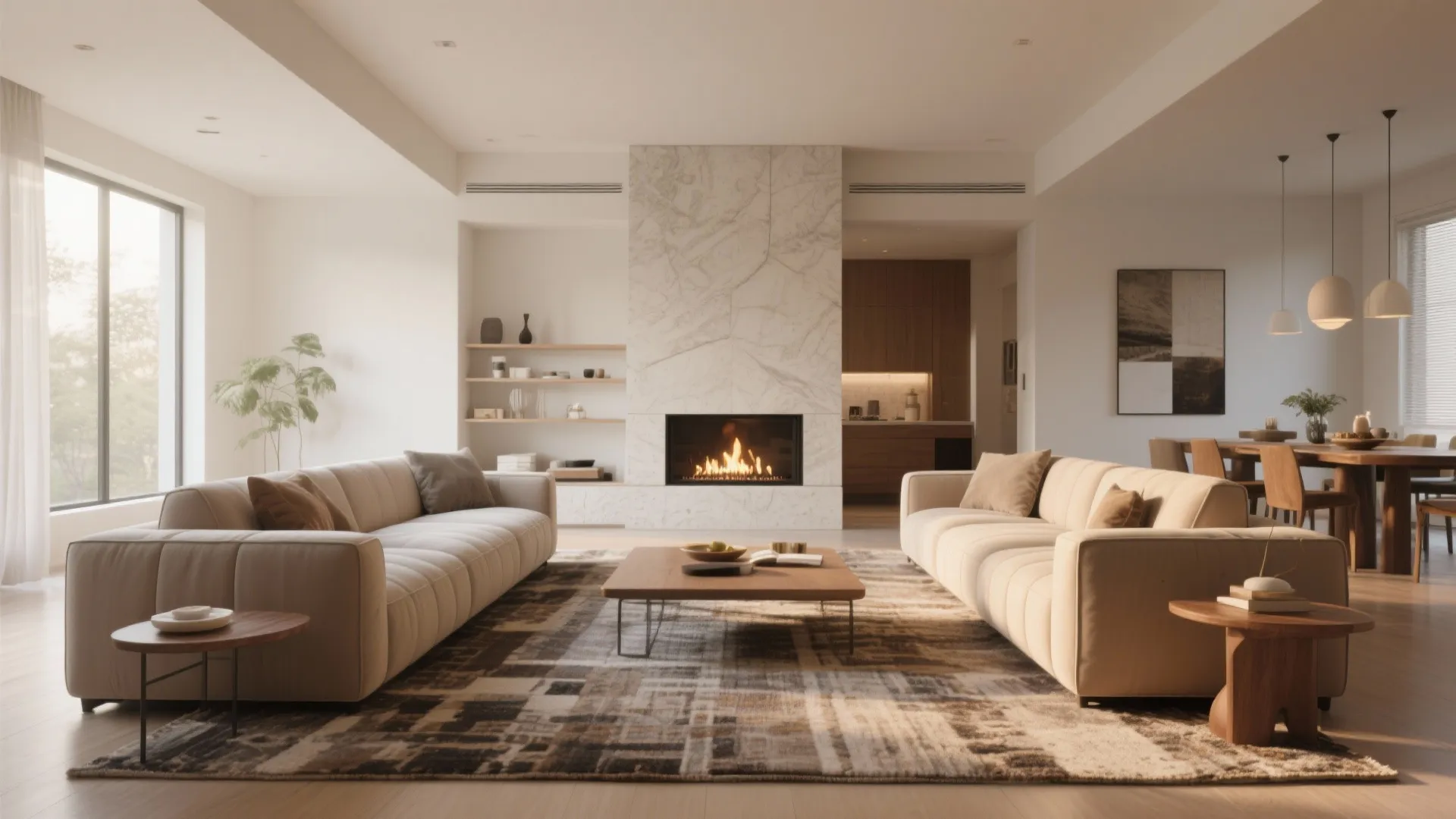 2. Double-Sided Sofa for Conversation