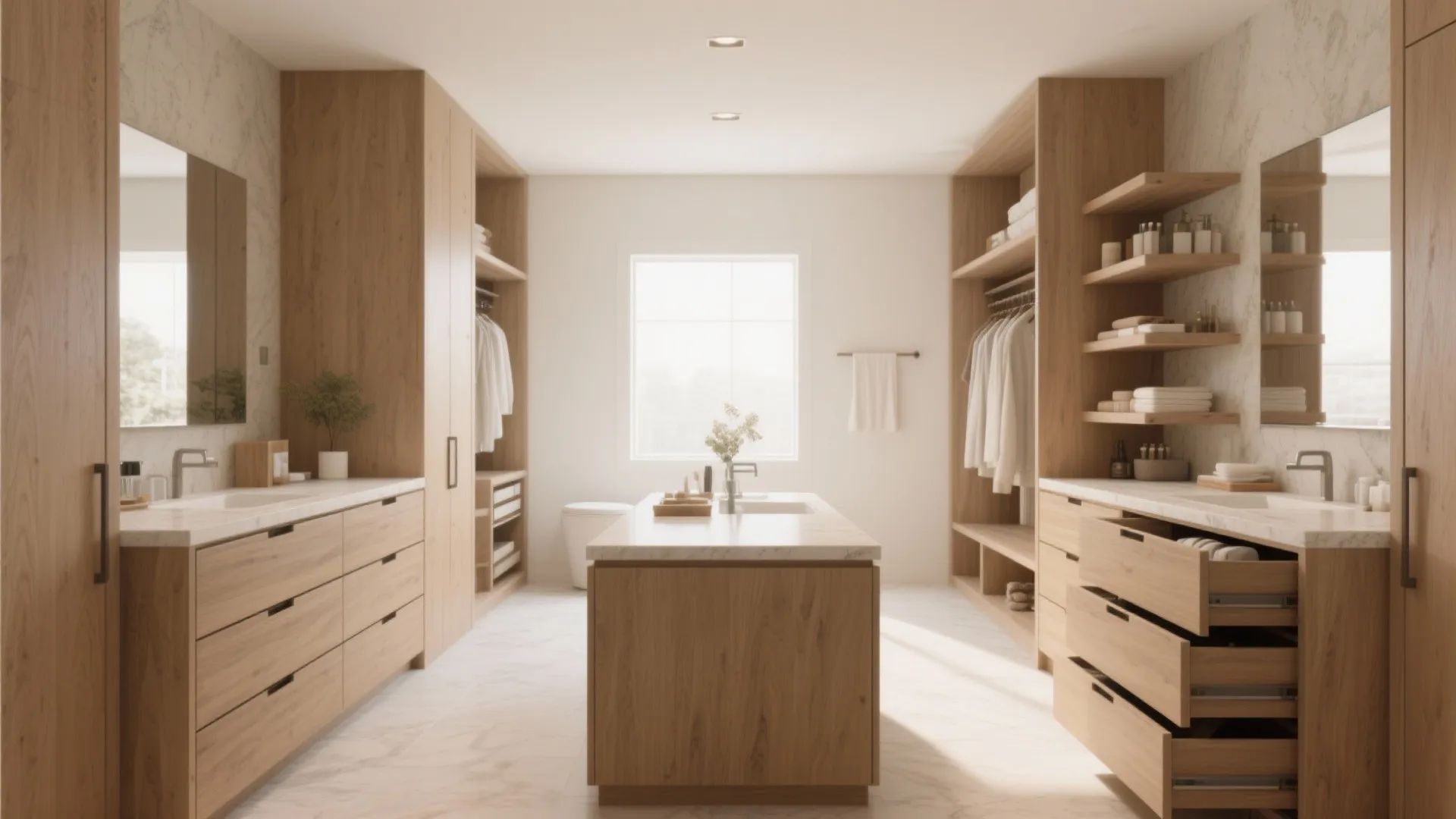 2. Double-Sided Storage Island