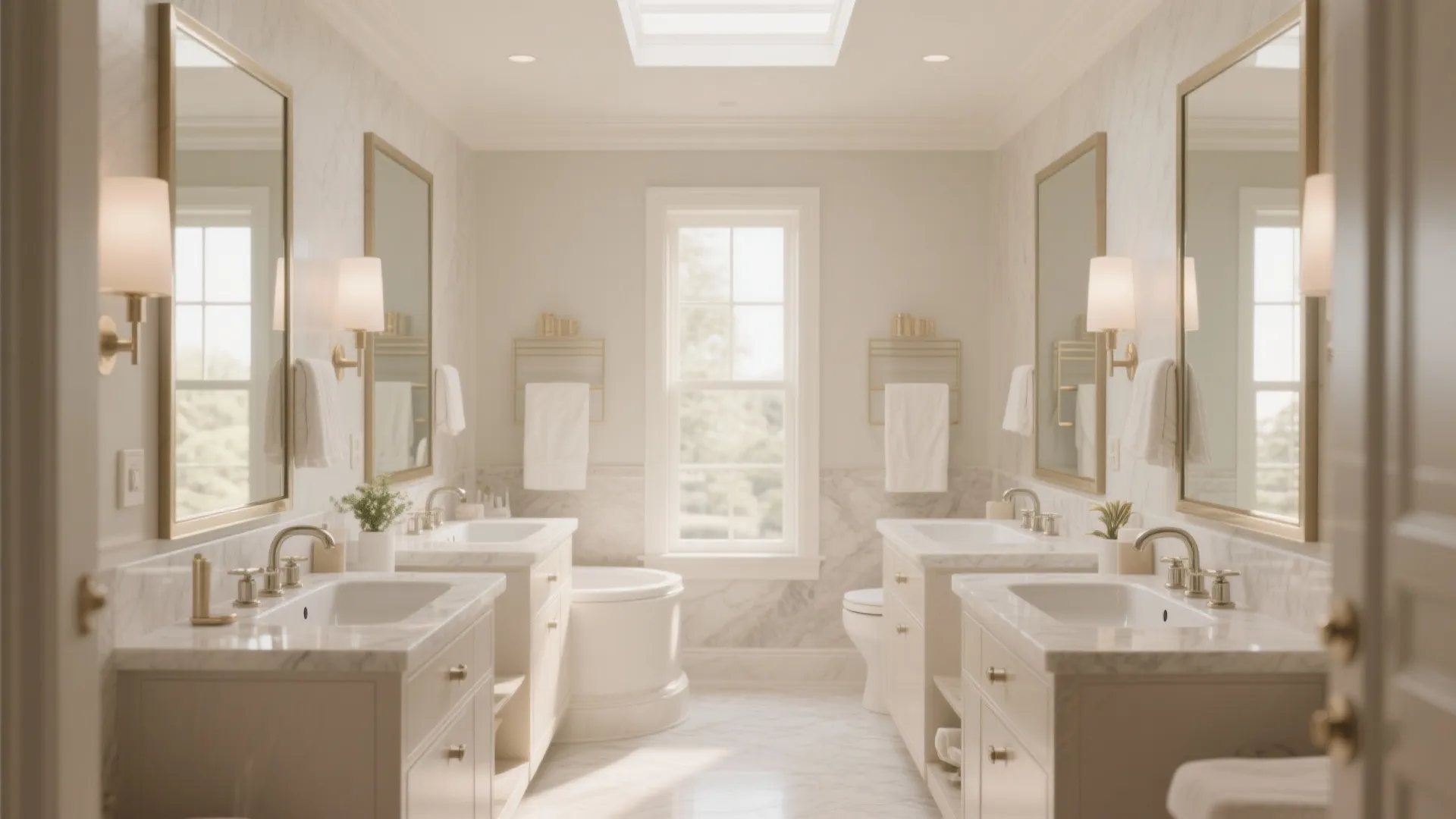 Double Sink Mirror Setup