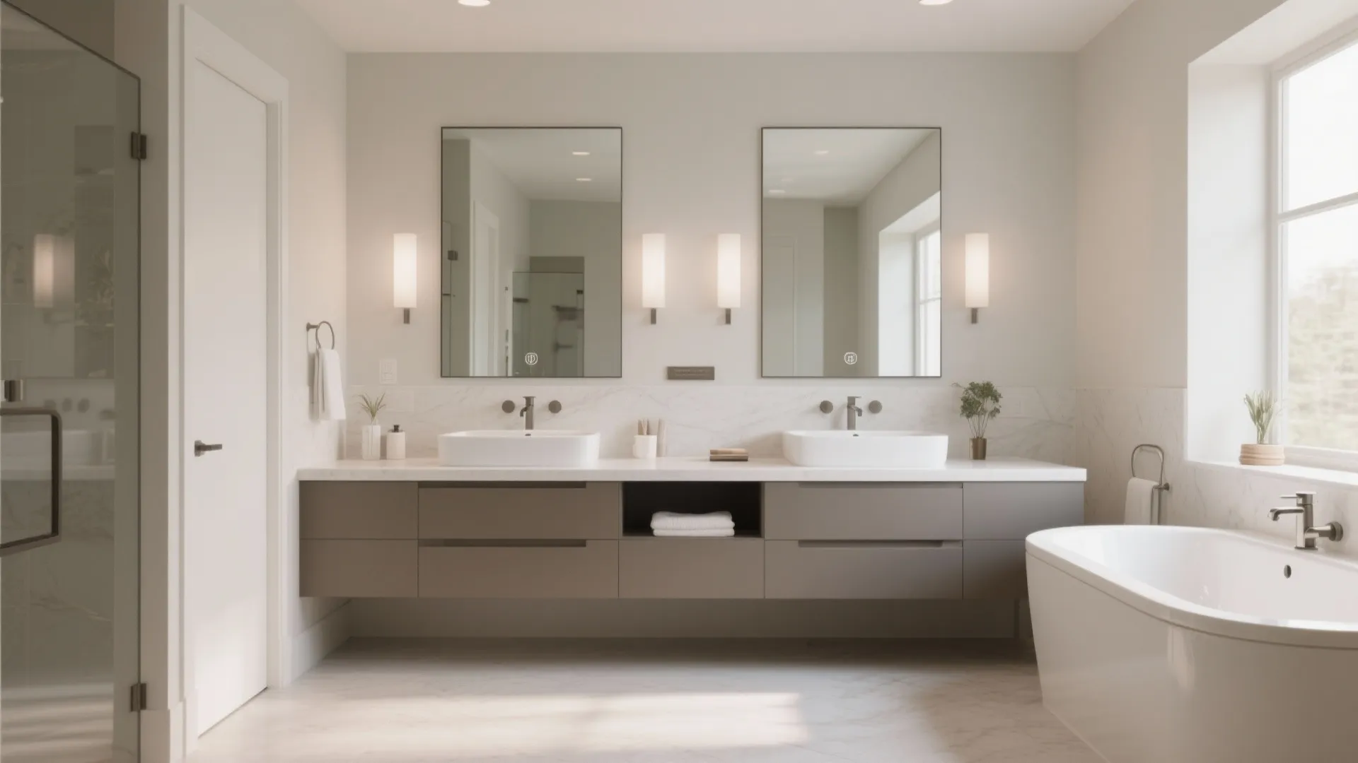 3. Double Sink Mirrors