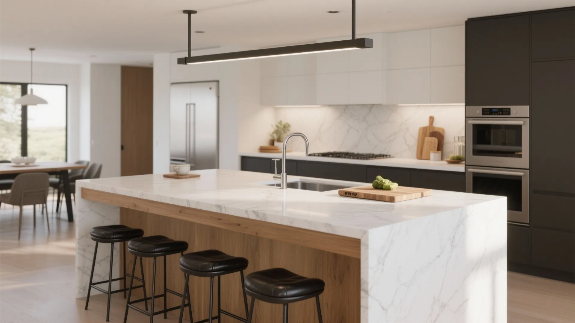 Idea 1: Double-tier island for prep and casual dining