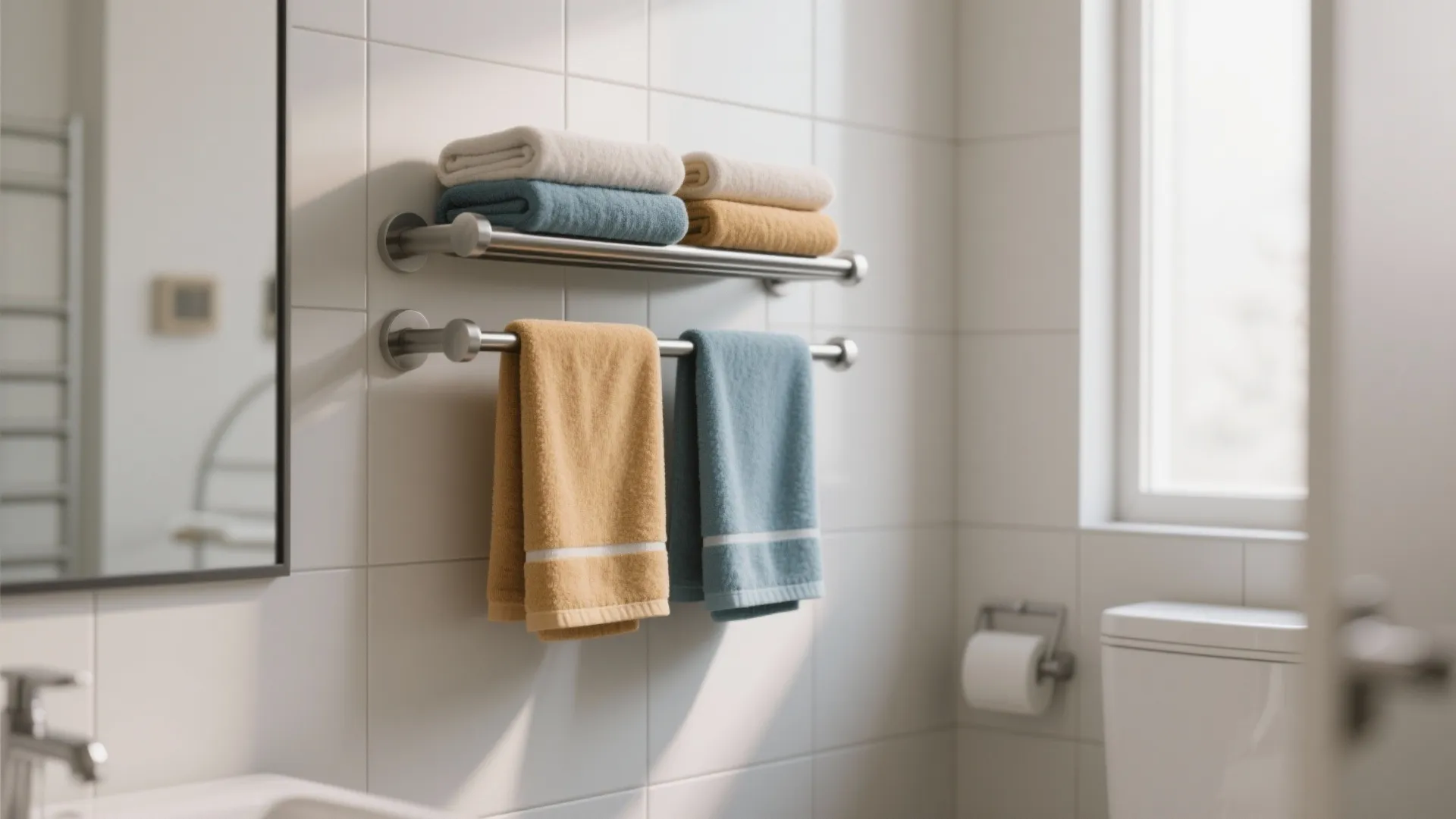 5. Double Bars for Shared Bathrooms