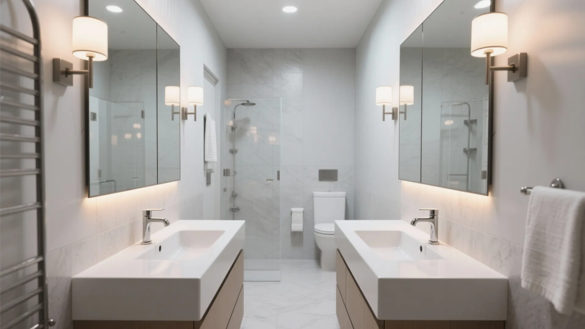 3. Double Vanities in a Narrow Space