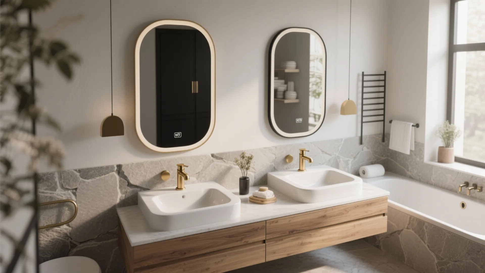 1. Double Vanities with Personality