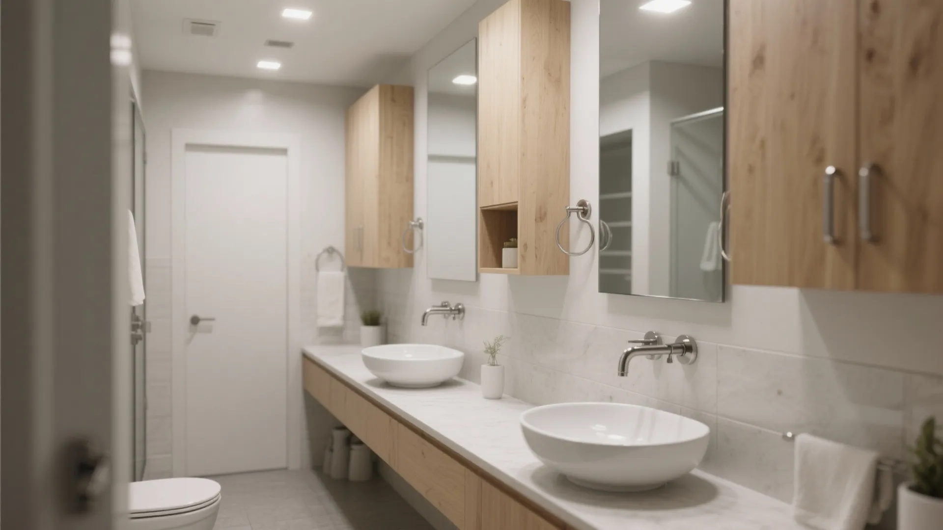 6. Double Vanity on One Wall