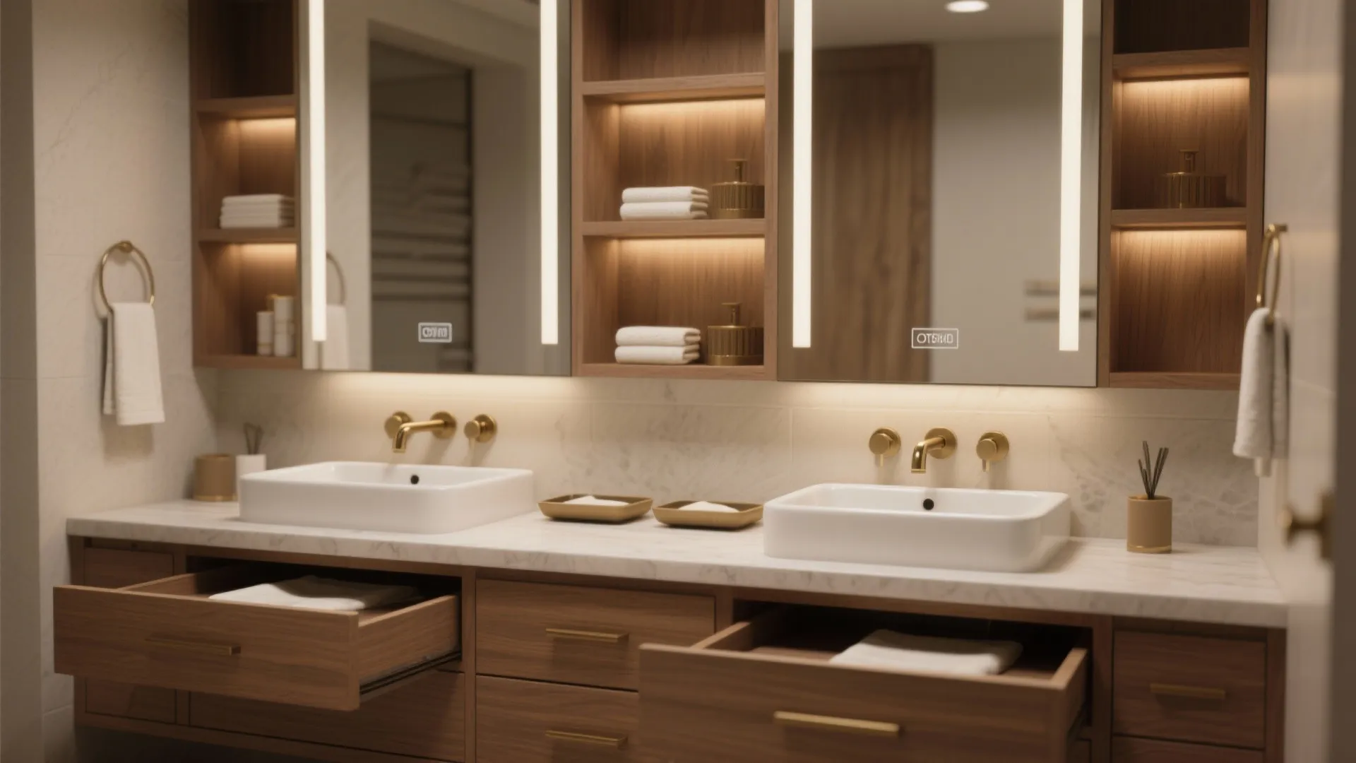 2. Double vanities — but make them intentional