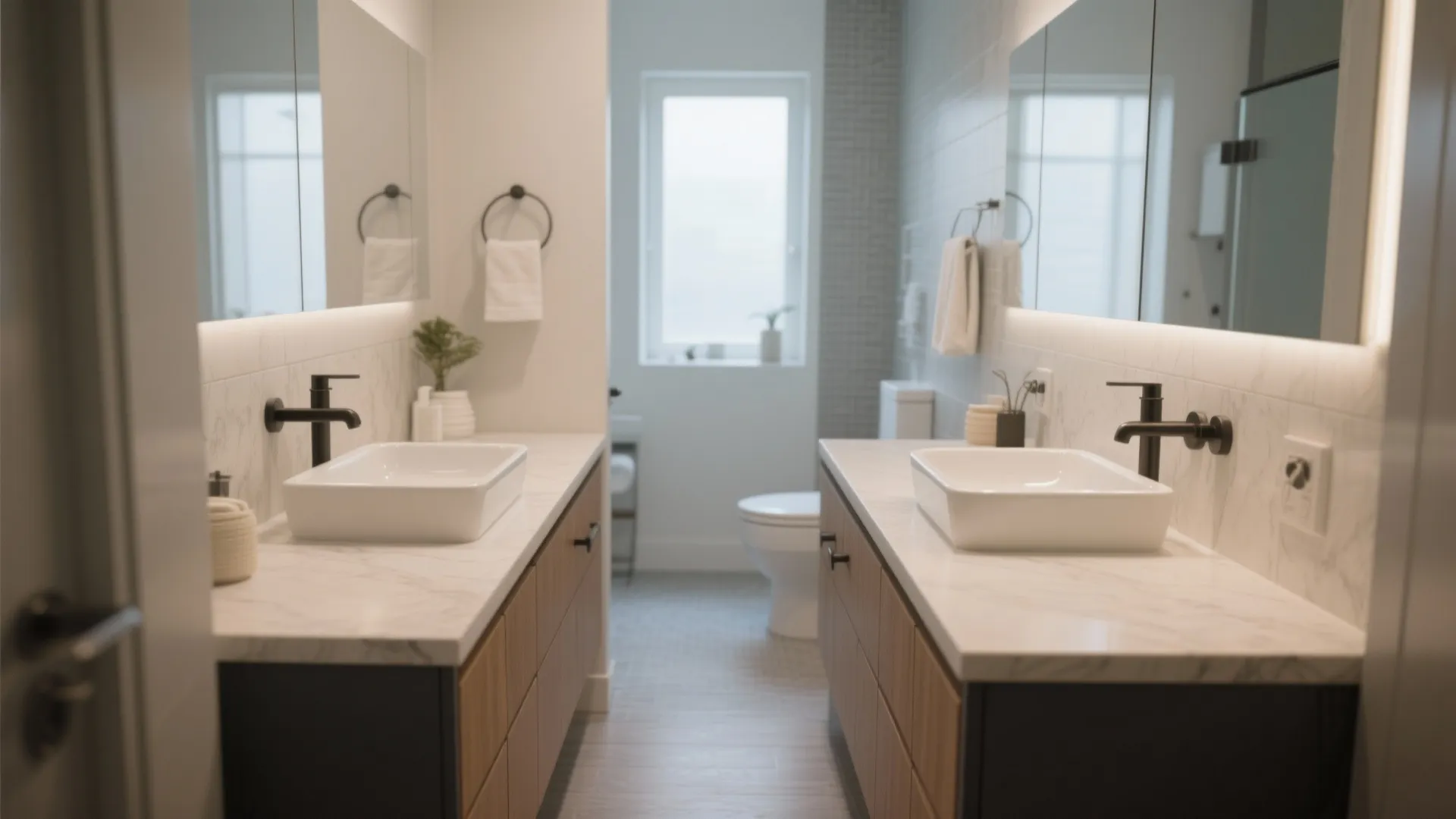 6. Double Vanities in Tight Spaces