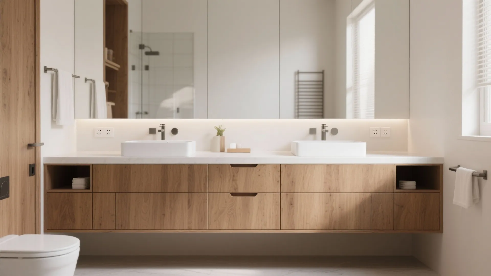 4. Double Vanities with Smart Storage