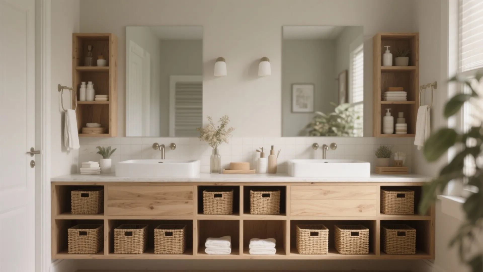 5. Coordinated Storage Baskets Below