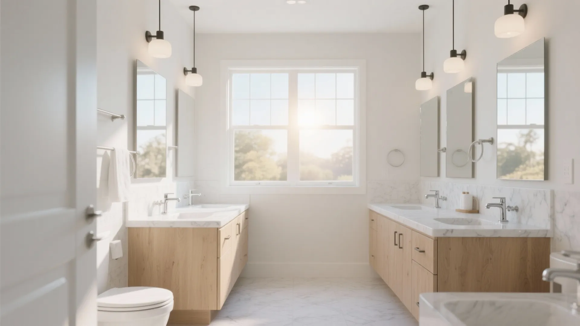 4. Double Vanity Facing the Window