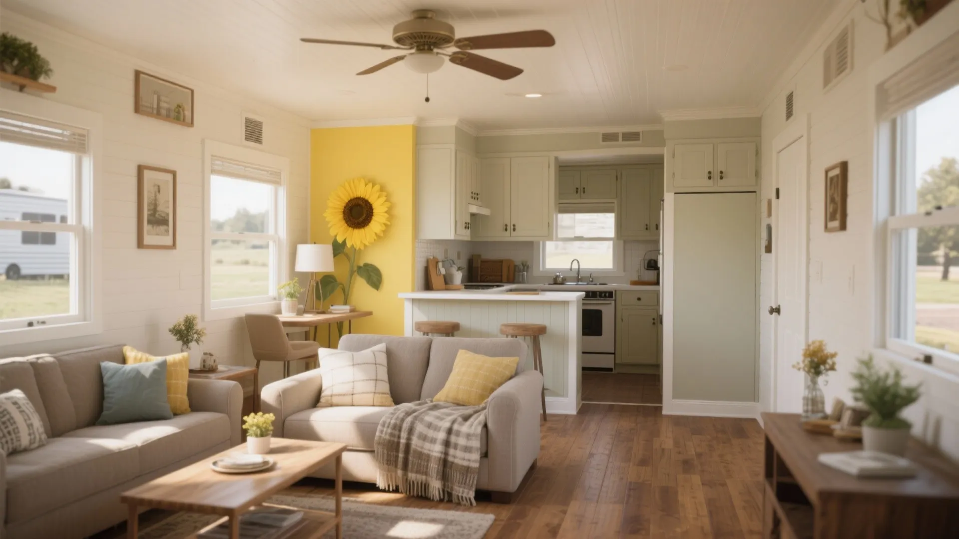 Double-Wide Mobile Home Painting Ideas — 5 Tips: Practical, budget-friendly painting ideas to open up and modernize a double-wide mobile home