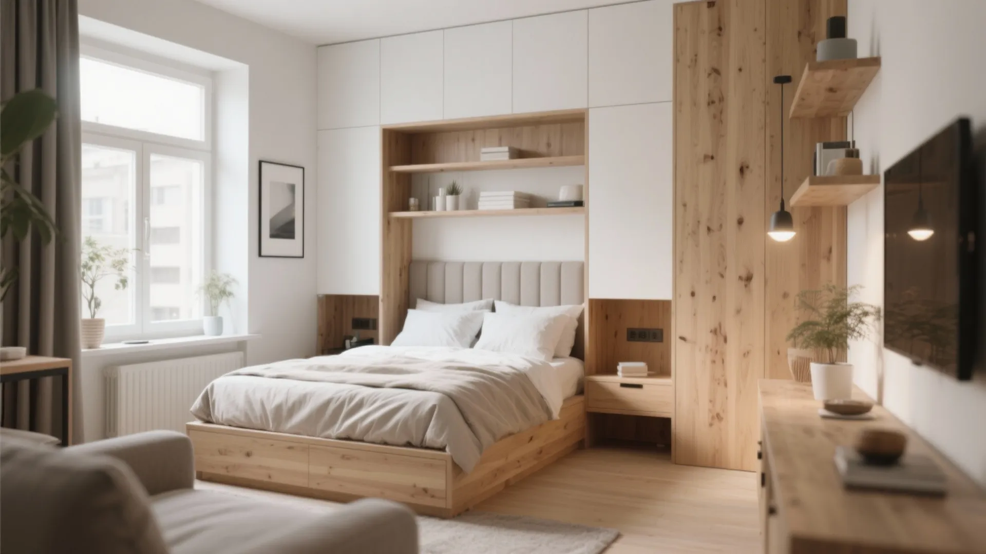 8. Double-sided Headboard Storage