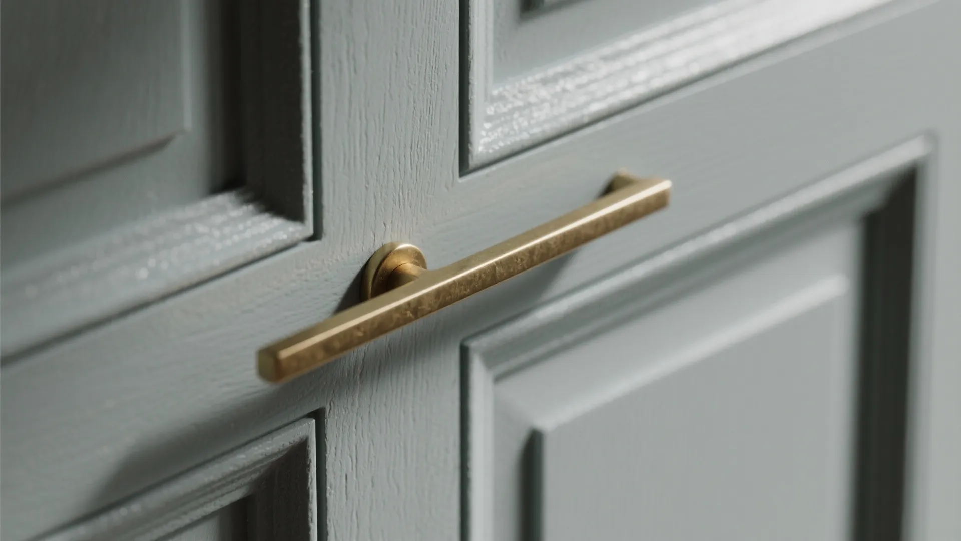 4. Classic Dove Grey with Brass Hardware